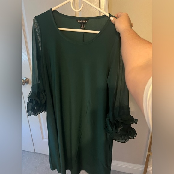 Nina Leonard Green Dress - Picture 2 of 5